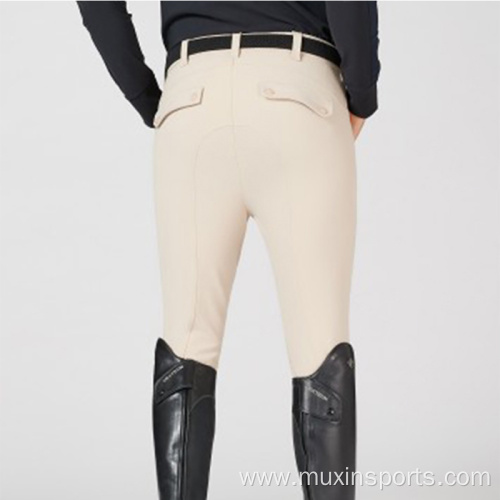 Top Quality Men Riding Tights Pockets Training